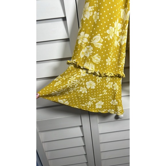 Free People One on One Date Flare Sleeve Bodysuit Women's Size Medium Marigold - Picture 4 of 12